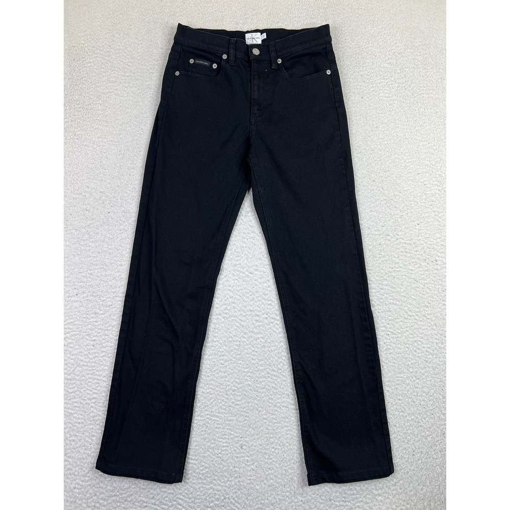 Calvin Klein‎ Jeans Womens Straight Black Dark Wash Stretch Denim Size 5